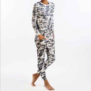 ZYIA Gray Camo Lounge Boyfriend Set